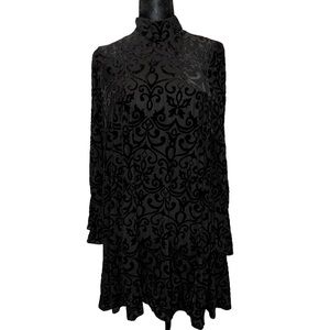 Lori Michaels Collection Dress with Accent Patterned Velvet Designs